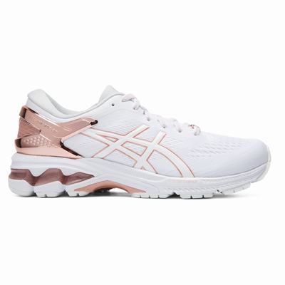 Asics Gel-Kayano 26 Platinum - Naisten Juoksukengät - Valkoinen/Pinkki Kultaiset